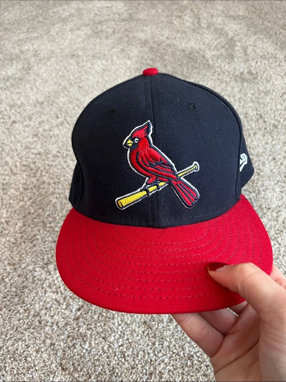 New Era Navy and Red Cardinal Logo Snapback